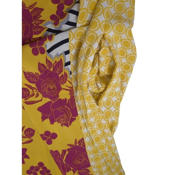 Matilda Jane Dress Womens XS Yellow Floral Golden Key Shift Sleeveless V-Neck - Picture 7 of 12